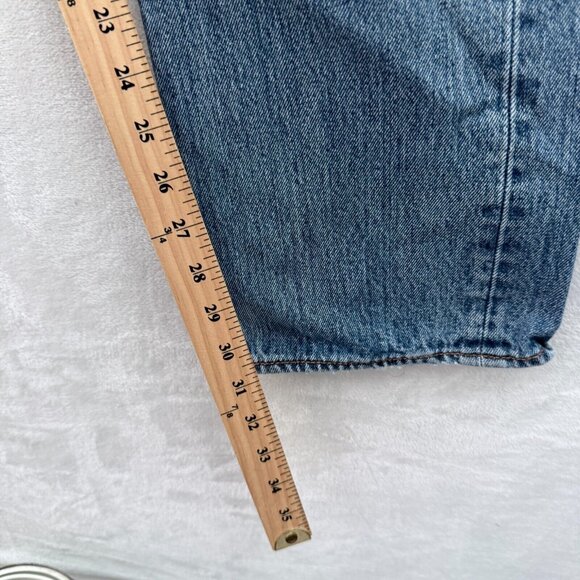 Levis 501 Jeans Mens 33x34 (33x30) Blue Original Fit Button Fly Straight Leg - Picture 7 of 13